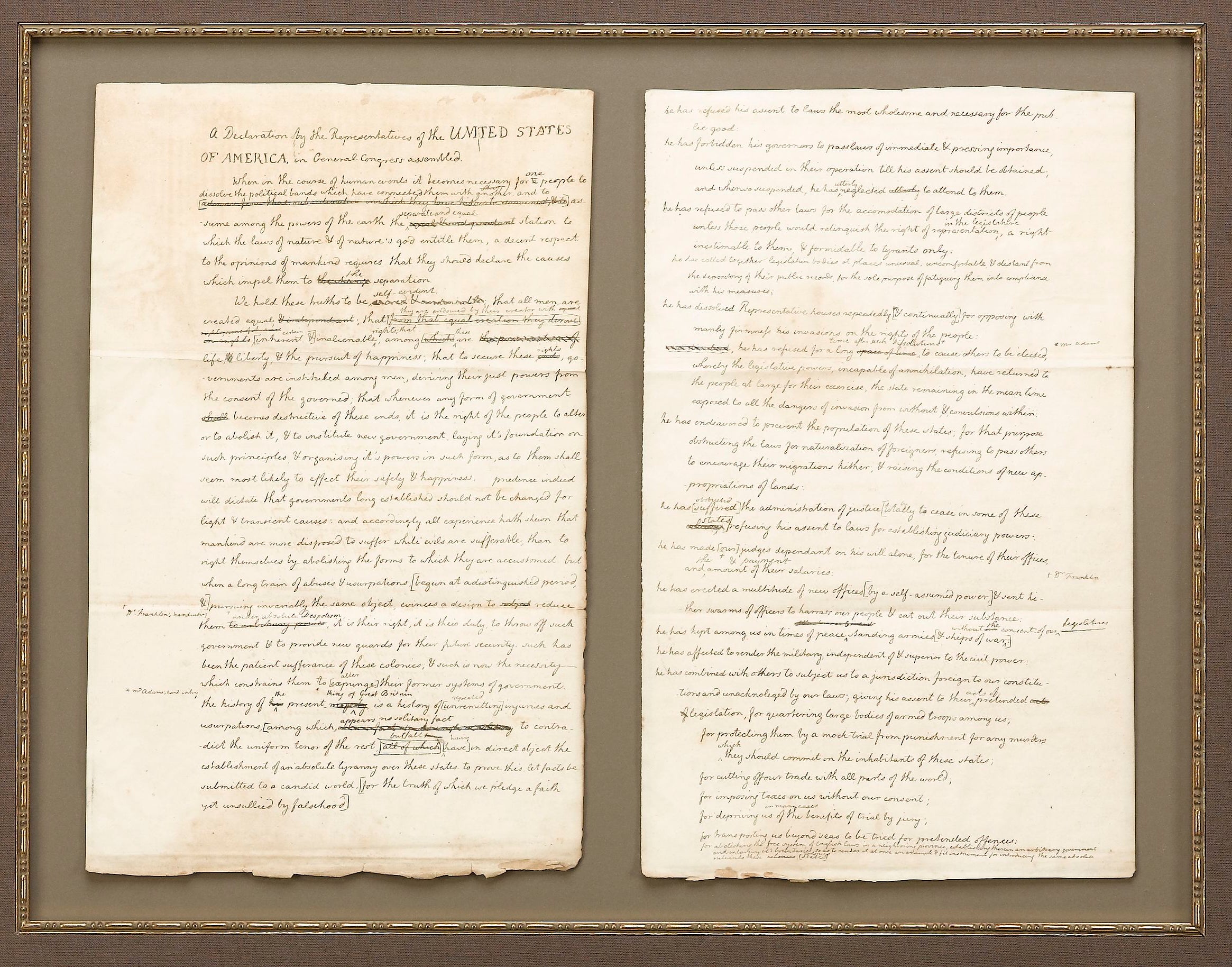 1829 "Declaration of Independence" Draft, Engraved by Charles Toppan