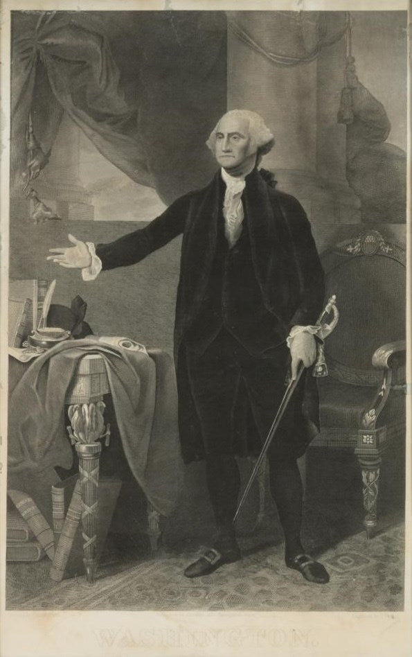 "Washington." Engraving by Oliver Pelton, after Gilbert Stuart, c. 1860