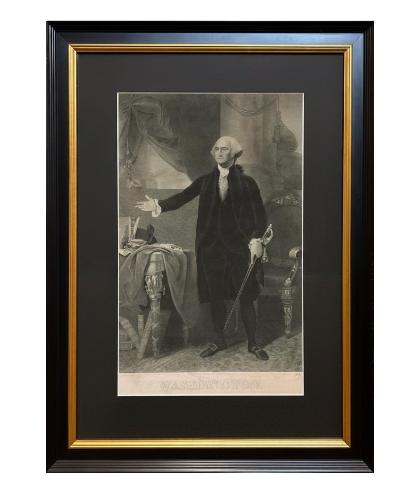 "Washington." Engraving by Oliver Pelton, after Gilbert Stuart, c. 1860