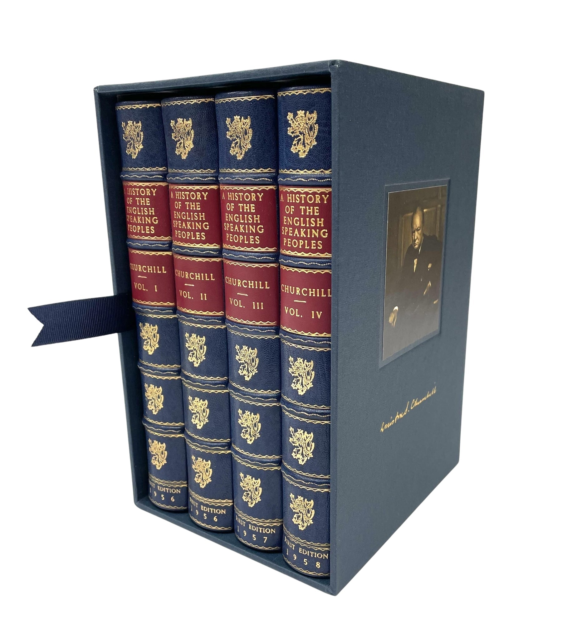 A History of the English - Speaking Peoples by Winston Churchill, First Editions, Four Volume Set, 1956 - 58 - The Great Republic