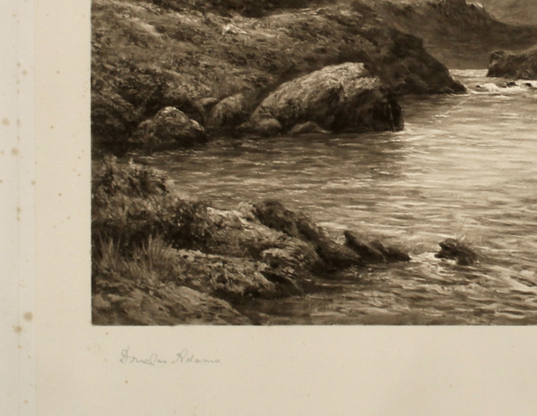 "A Tight Line," Signed by Douglas Adams, Fishing Print, 1903 - The Great Republic