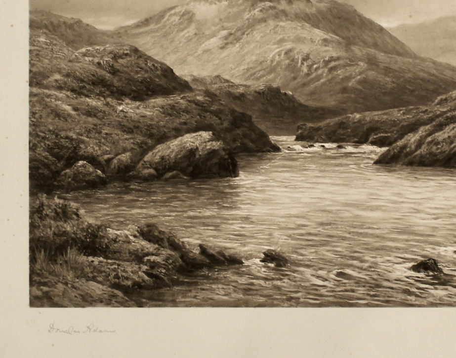 "A Tight Line," Signed by Douglas Adams, Fishing Print, 1903 - The Great Republic