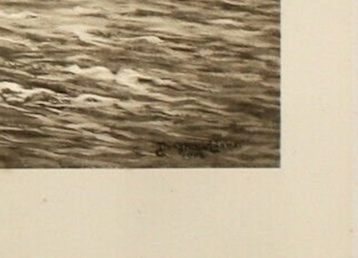 "A Tight Line," Signed by Douglas Adams, Fishing Print, 1903 - The Great Republic