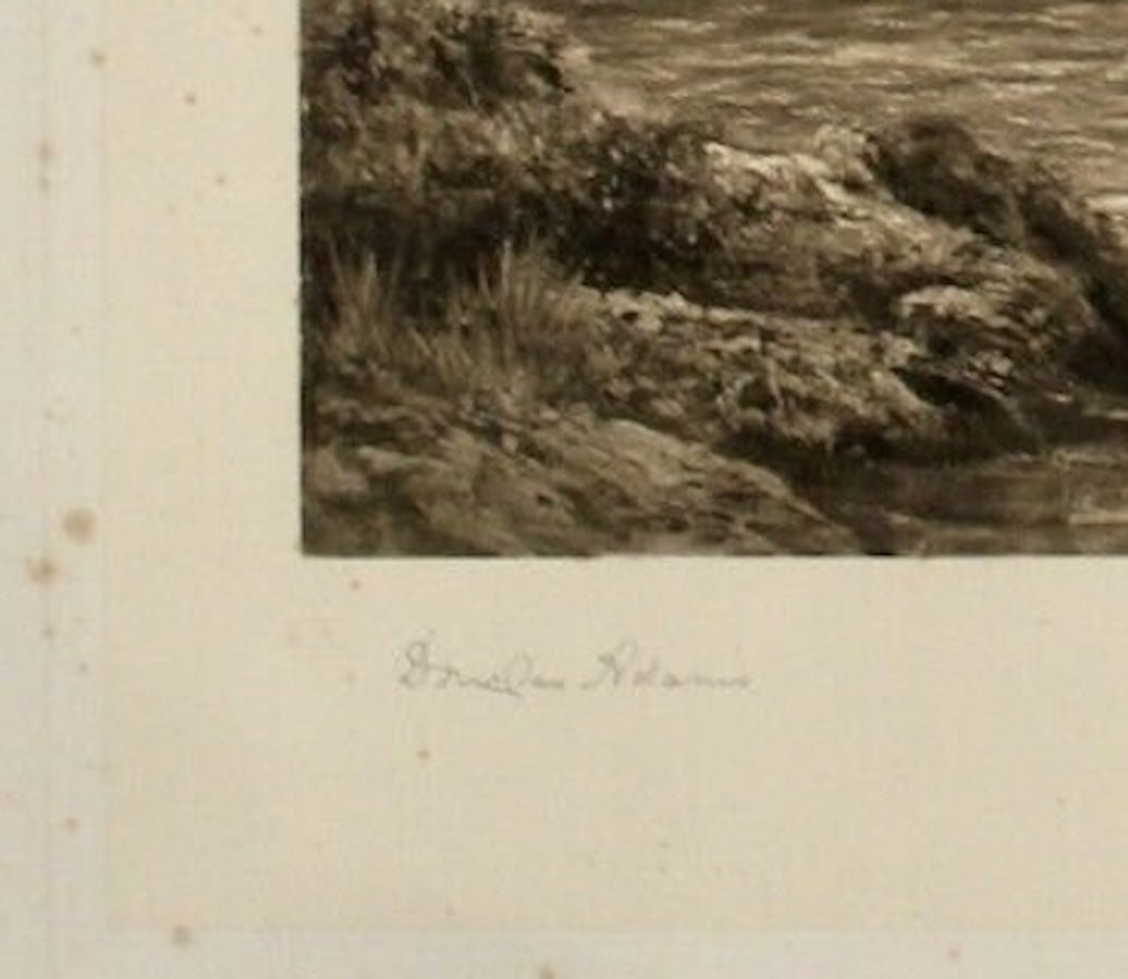 "A Tight Line," Signed by Douglas Adams, Fishing Print, 1903 - The Great Republic