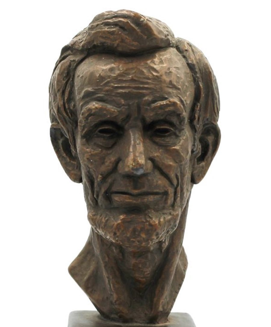 Abraham Lincoln Bust Sculpture, after Leo Cherne, Bronze Patinated Resin - The Great Republic