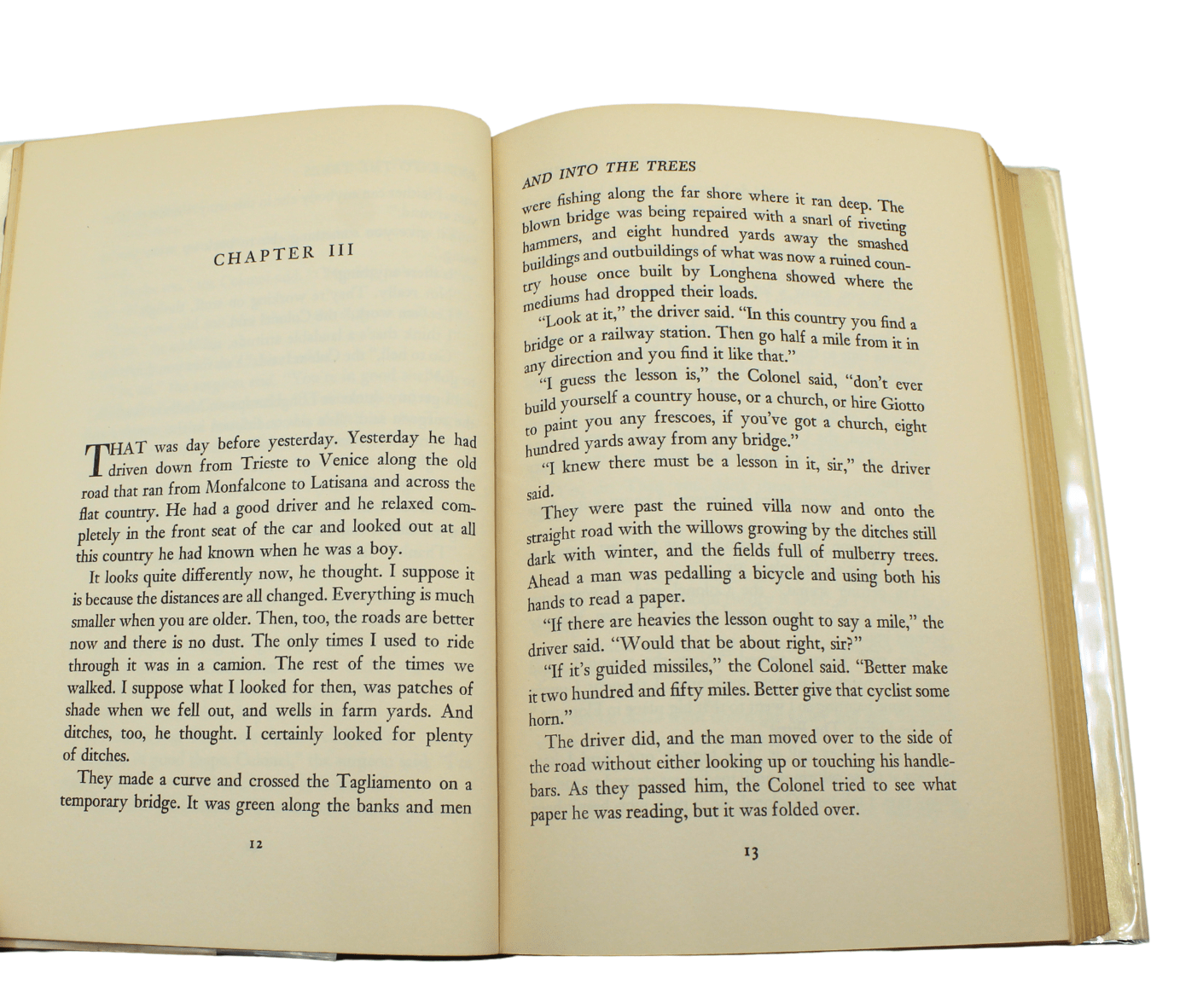 Across the River and Into the Trees by Ernest Hemingway, First Edition, First Printing, in Second Issue Dust Jacket, 1950 - The Great Republic