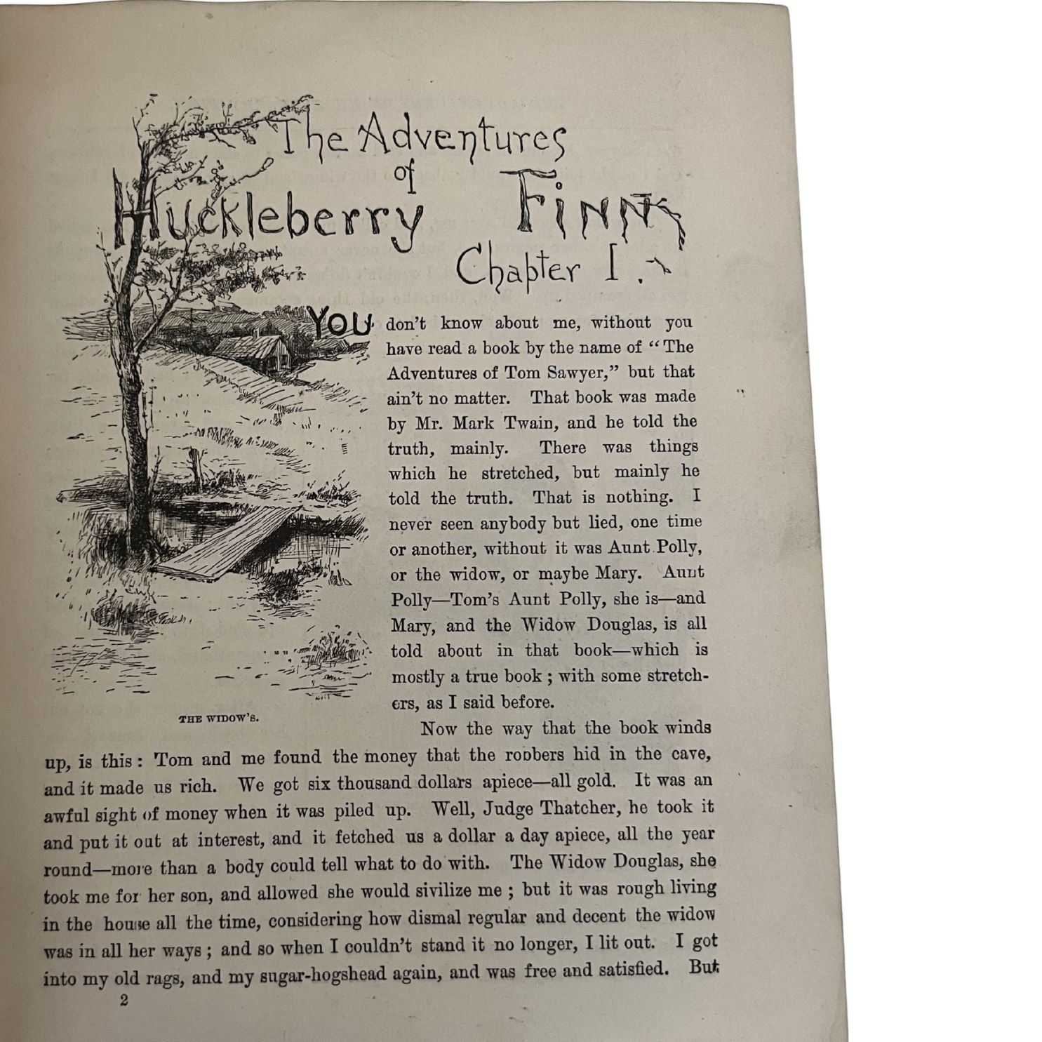 Adventures of Huckleberry Finn by Mark Twain, First American Edition, Later State, in Green Cloth, 1885 - The Great Republic