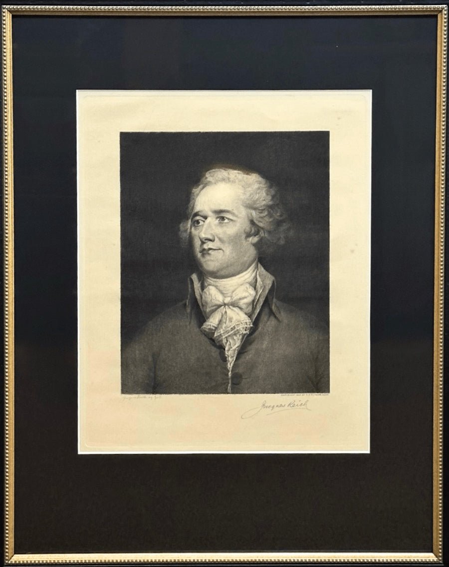 Alexander Hamilton Etching by Jacques Reich, published by G.P. Putnam, 1904 - The Great Republic
