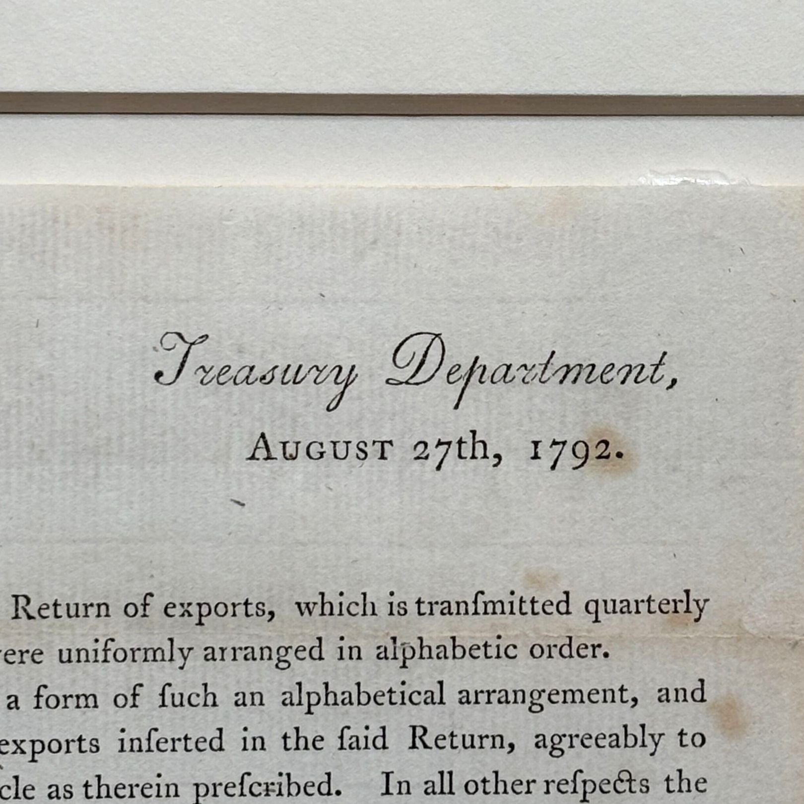 Alexander Hamilton Signed Letter, Dated August 27, 1792 - The Great Republic