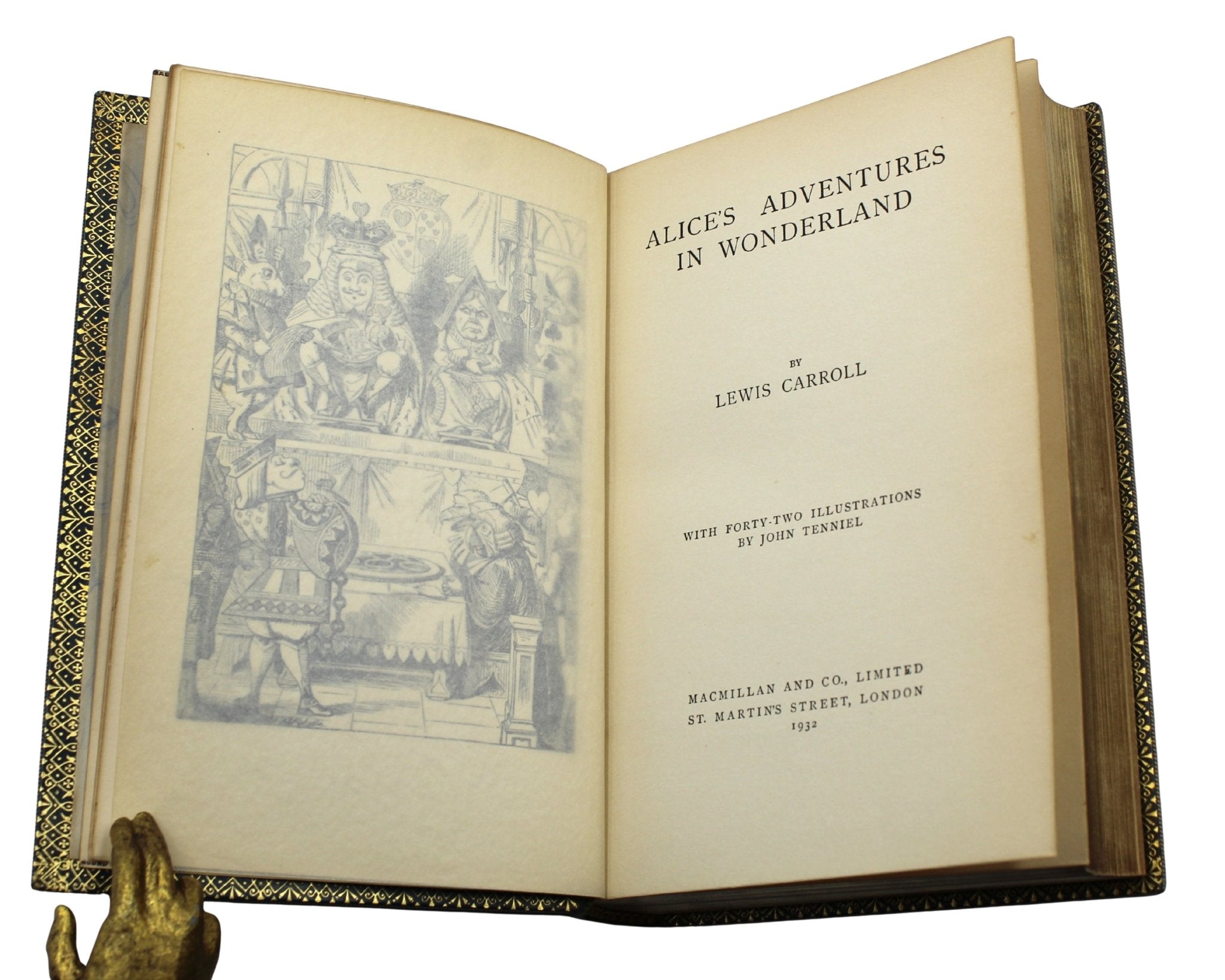 Alice's Adventures in Wonderland [and] Through the Looking - Glass and What Alice Found There by Lewis Carroll, Illustrated by John Tenniel, Bound Together in One Volume, 1927, 1932 - The Great Republic