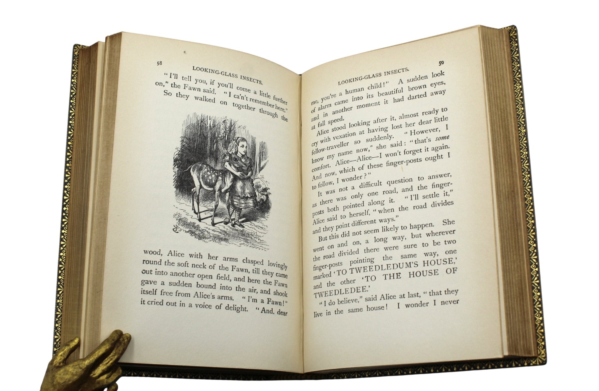 Alice's Adventures in Wonderland [and] Through the Looking - Glass and What Alice Found There by Lewis Carroll, Illustrated by John Tenniel, Bound Together in One Volume, 1927, 1932 - The Great Republic