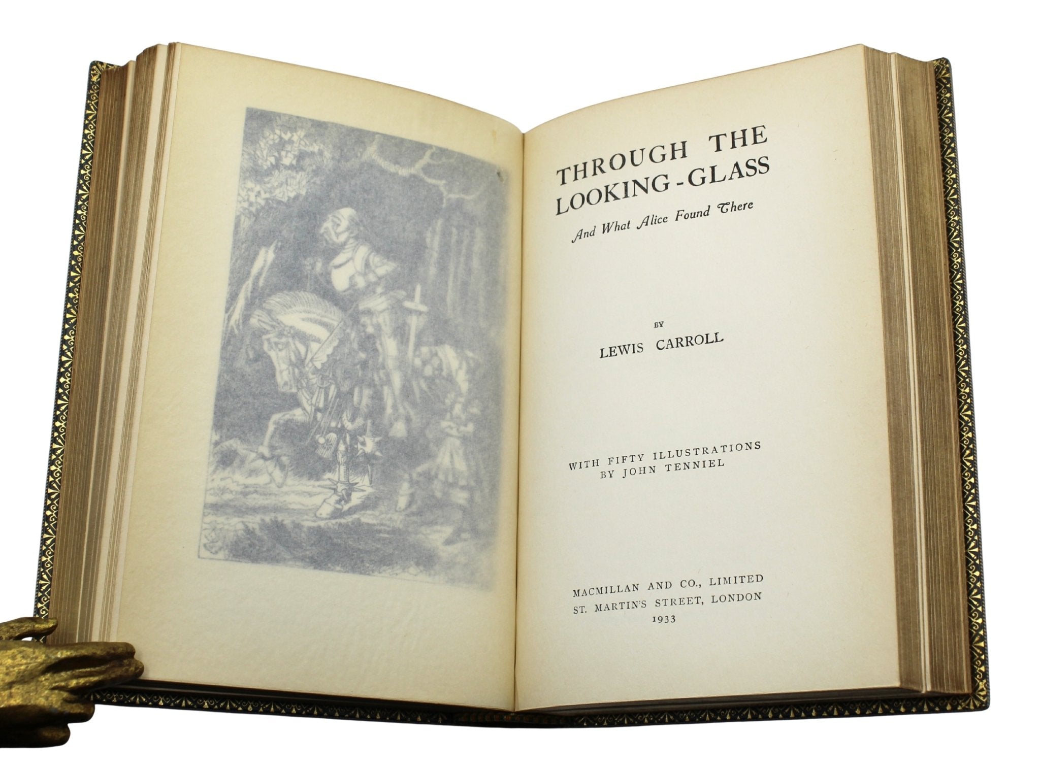 Alice's Adventures in Wonderland [and] Through the Looking - Glass and What Alice Found There by Lewis Carroll, Illustrated by John Tenniel, Bound Together in One Volume, 1927, 1932 - The Great Republic