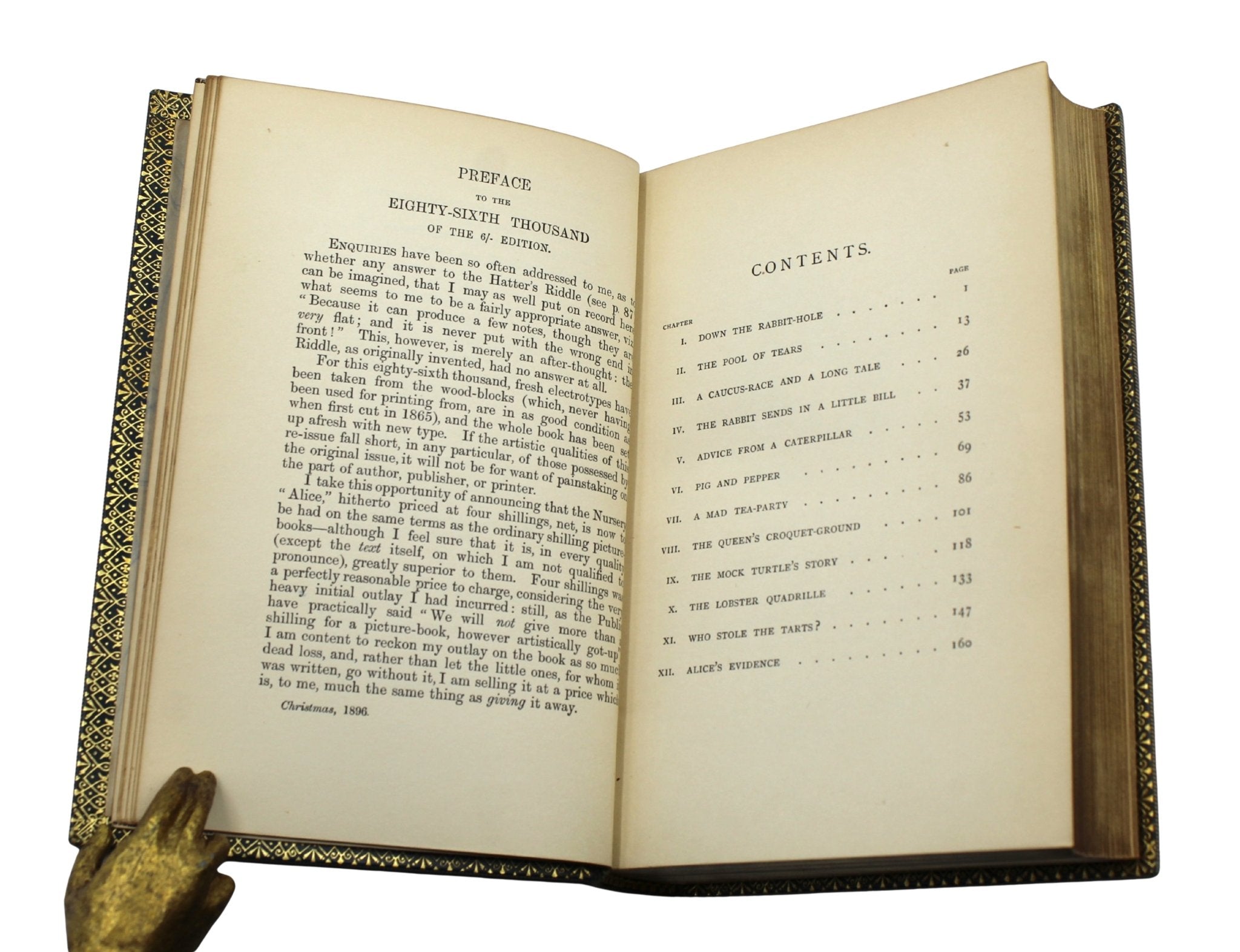 Alice's Adventures in Wonderland [and] Through the Looking - Glass and What Alice Found There by Lewis Carroll, Illustrated by John Tenniel, Bound Together in One Volume, 1927, 1932 - The Great Republic