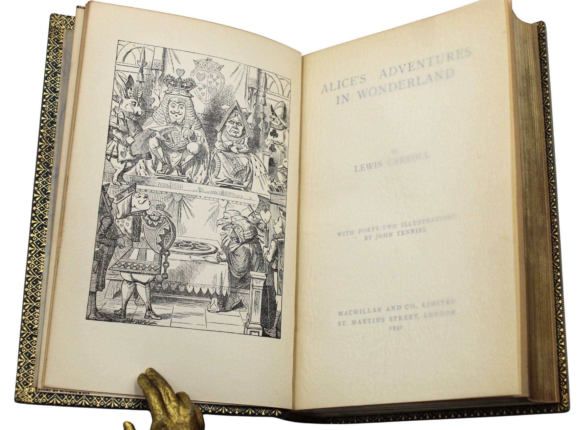 Alice's Adventures in Wonderland [and] Through the Looking - Glass and What Alice Found There by Lewis Carroll, Illustrated by John Tenniel, Bound Together in One Volume, 1927, 1932 - The Great Republic