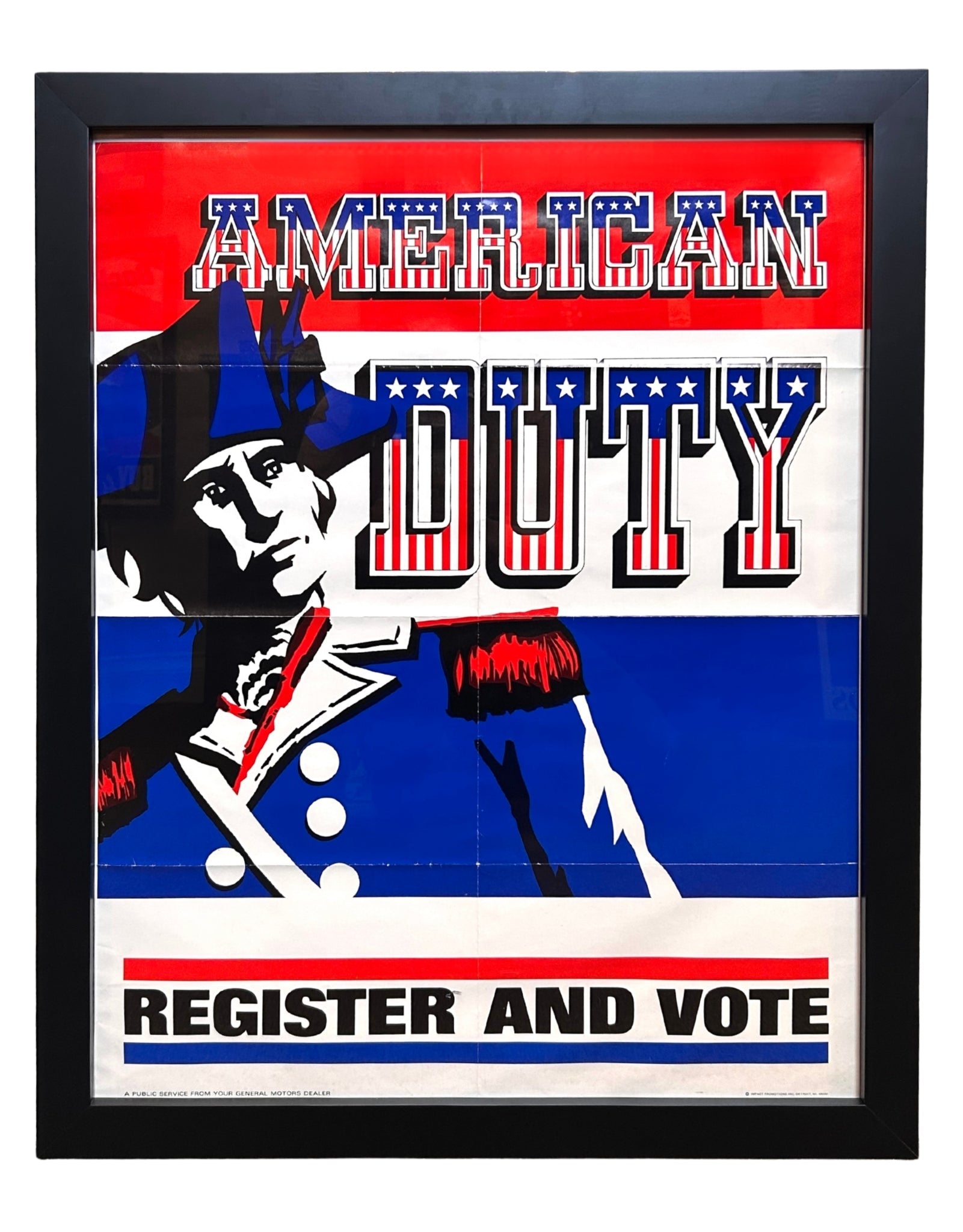 "American Duty. Register and Vote" Vintage General Motors Poster, circa 1950s - The Great Republic
