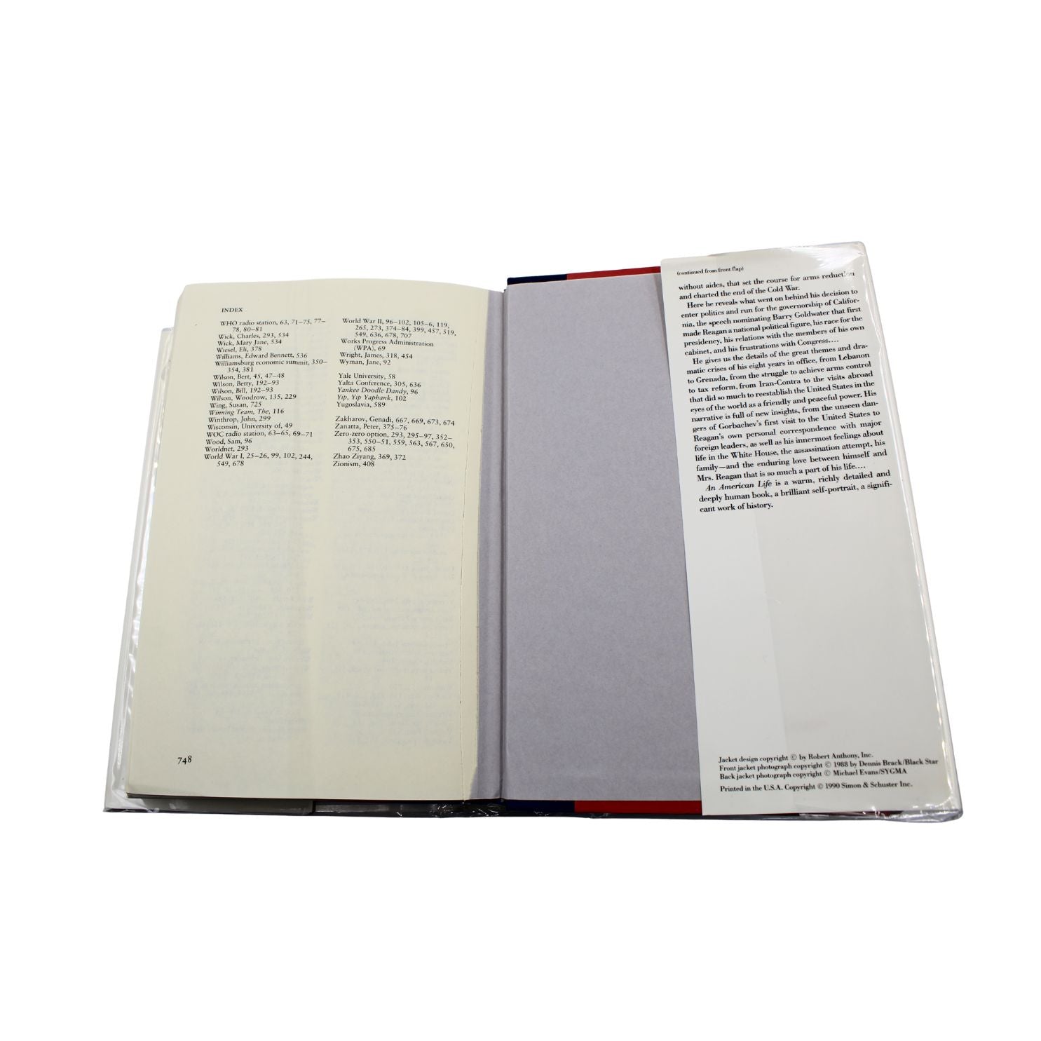 An American Life, Signed by Ronald Reagan, First Trade Edition in Original Dust Jacket, 1990 - The Great Republic