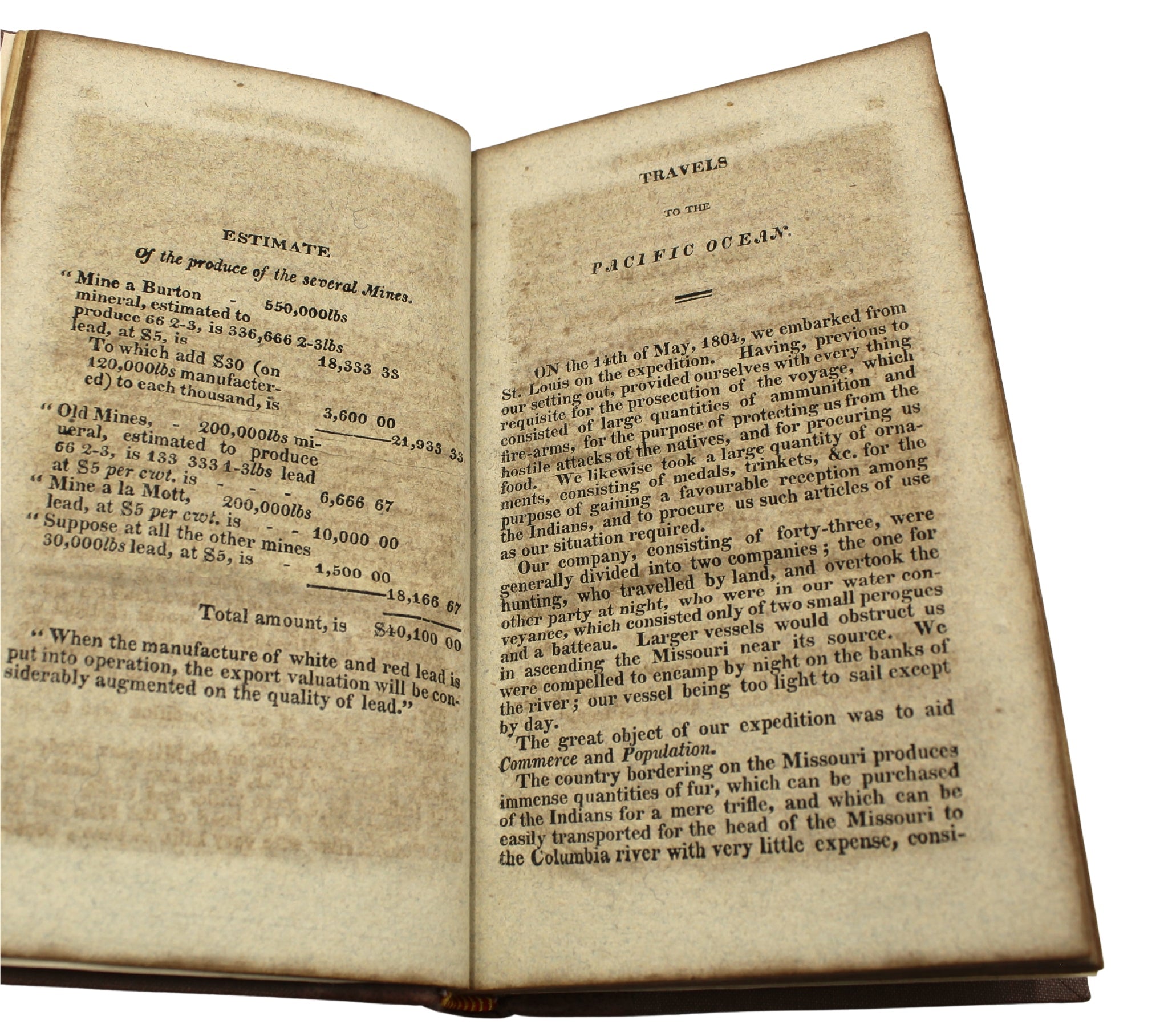 An Interesting Account of the Voyages and Travels of Captains Lewis and Clarke by William Fisher, 1813 - The Great Republic