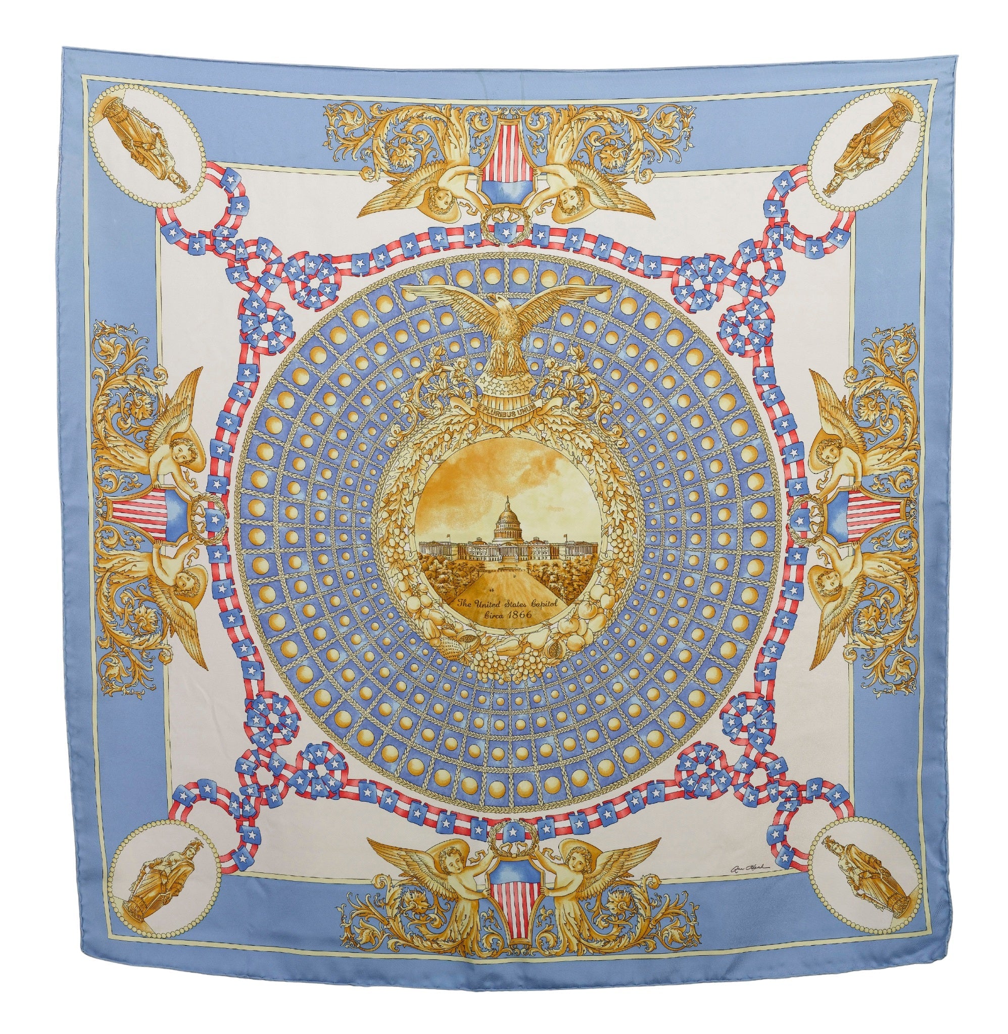 Ann Hand "The US Capitol Circa 1866" Silk Scarf - The Great Republic