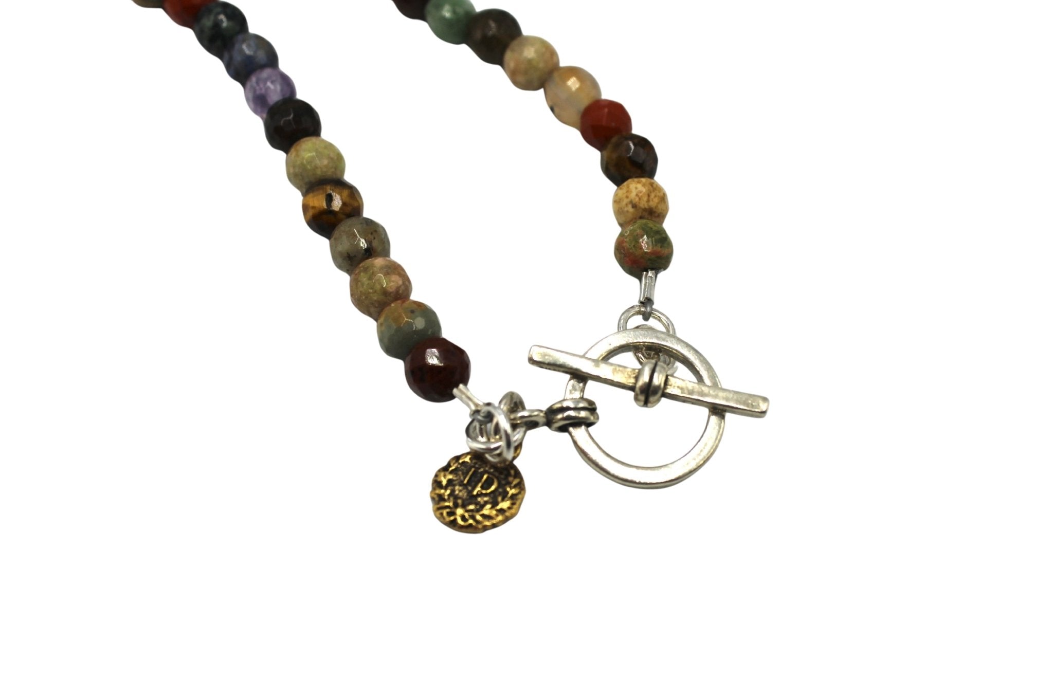 Antique Belgian 1923 "XXVII Noodergouwteest Borgerhout" Medal on Faceted Multistone Necklace - The Great Republic