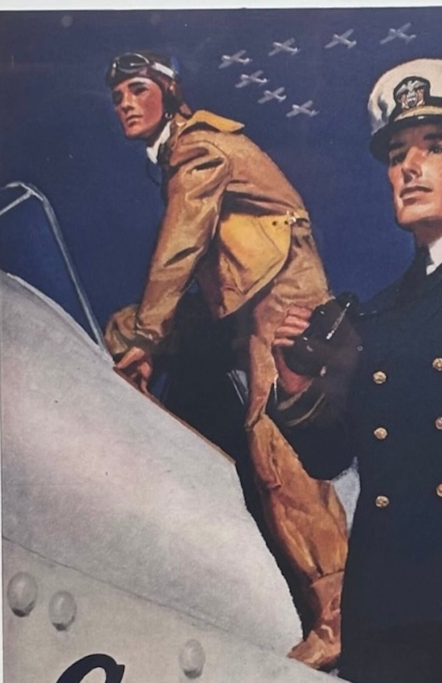 "Cadets for Naval Aviation take that something extra...have you got it?" Vintage US Navy Recruiting Station Poster by McClelland Barclay - The Great Republic