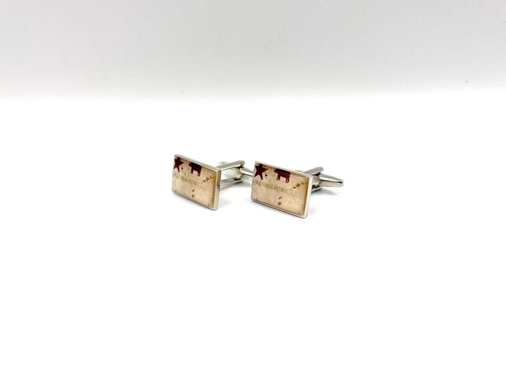 California Republic Flag Cufflinks - The Great Republic