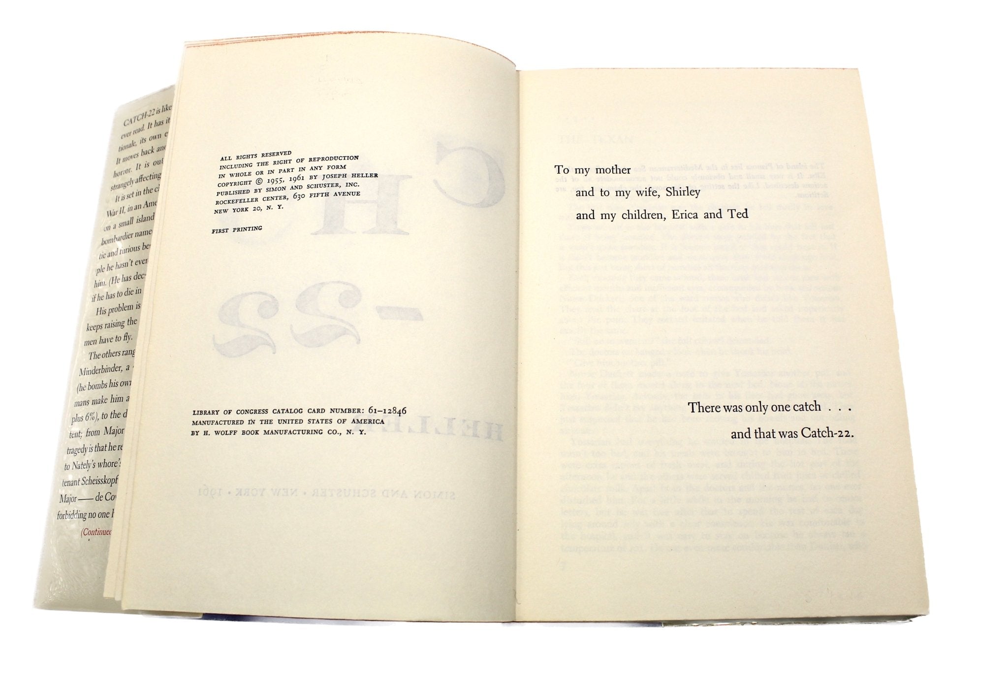 Catch - 22 by Joseph Heller, First Edition, First Printing, in Original Dust Jacket, 1961 - The Great Republic