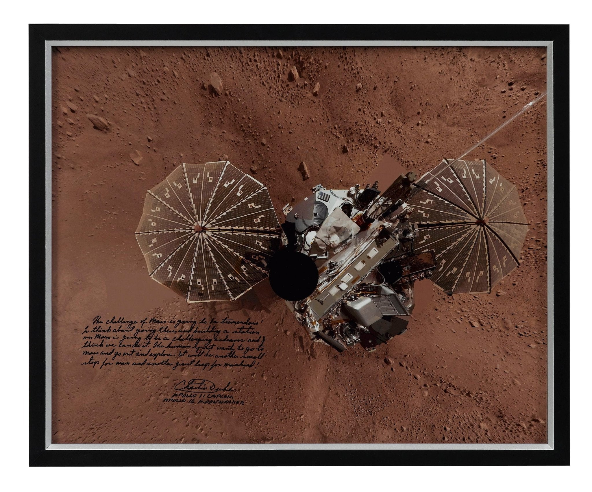 Charlie Duke Signed Photograph of the Phoenix Lander on Mars - The Great Republic