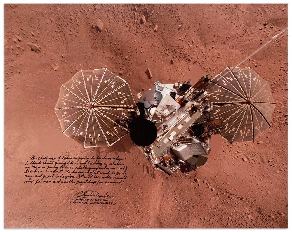 Charlie Duke Signed Photograph of the Phoenix Lander on Mars - The Great Republic