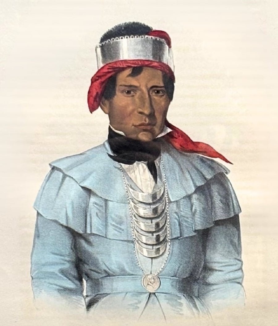 "Chittee Yoholo: A Seminole Chief" Hand-colored Lithograph by Thomas L. McKenney and James Hall, Folio Edition, 1838 - The Great Republic