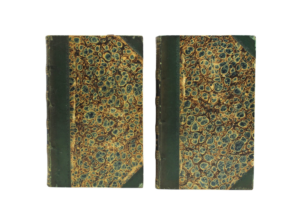 Dealings with the Firm of Dombey and Son by Charles Dickens, Illustrated by H. K. Browne, Early Printing in Two Volumes, 1848 - The Great Republic