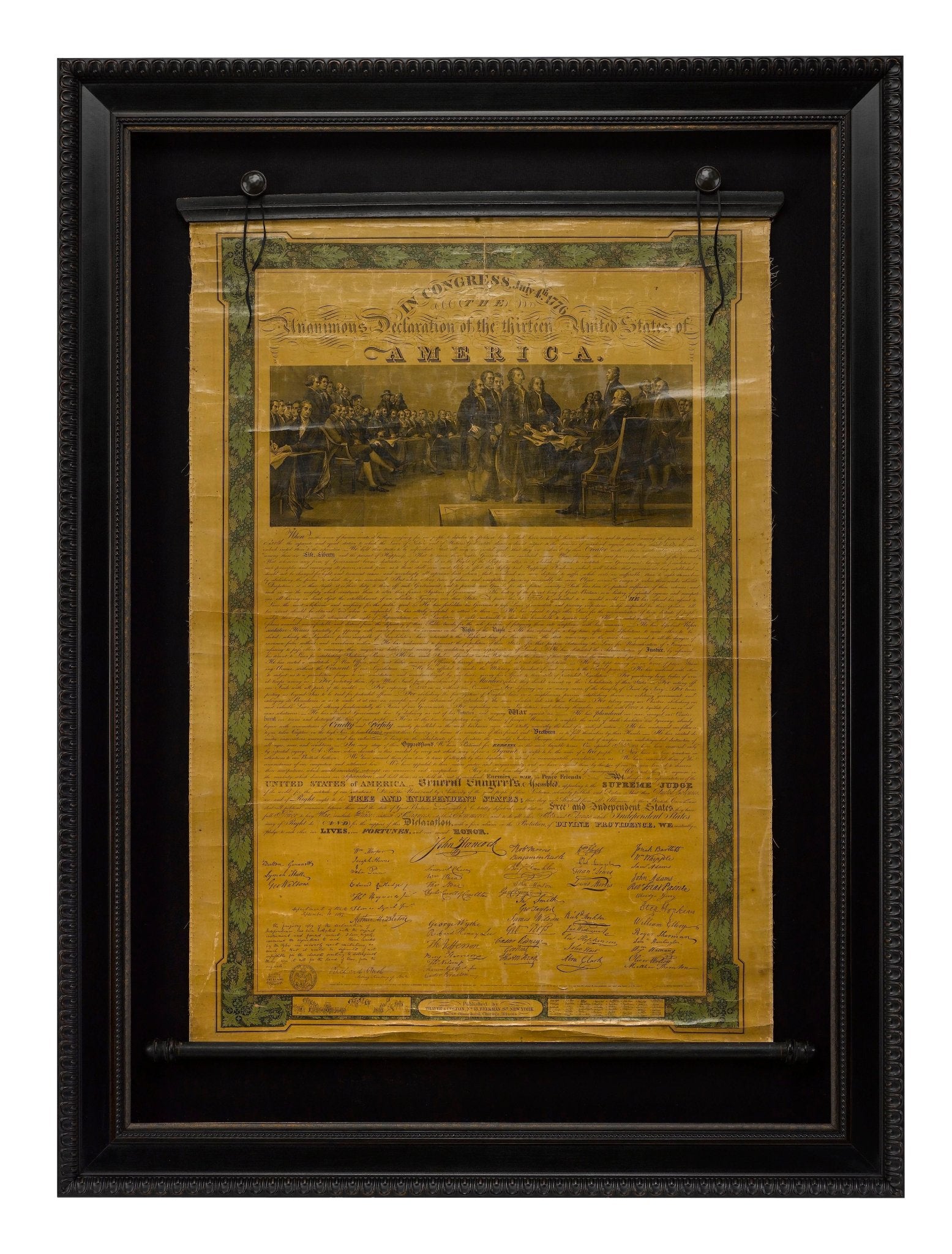 Declaration of Independence Broadside, Published by Thayer & Colton, Printed by Lang & Laing, c. 1860 - The Great Republic