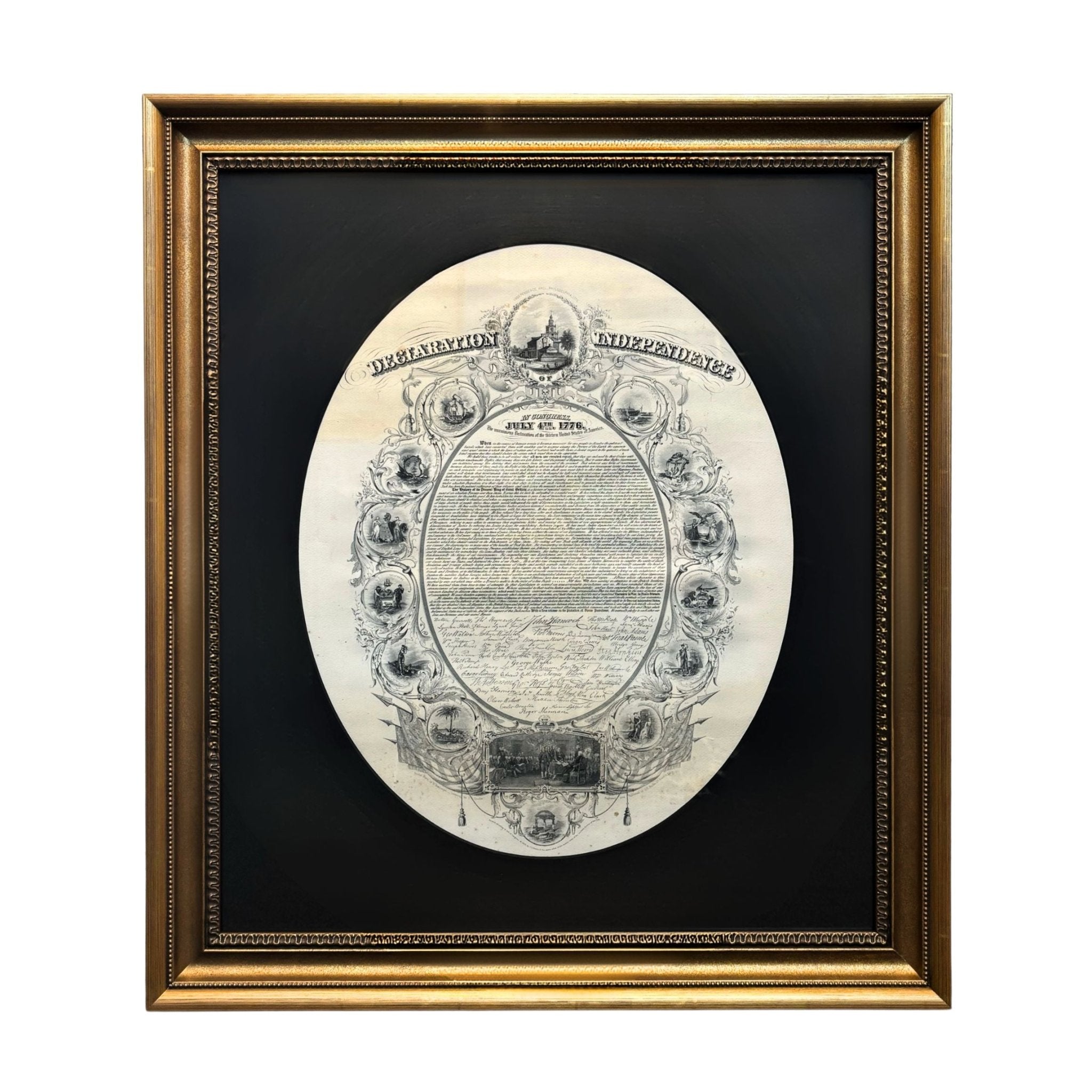 Declaration of Independence Engraving by J.C. Buttre, 1856 - The Great Republic