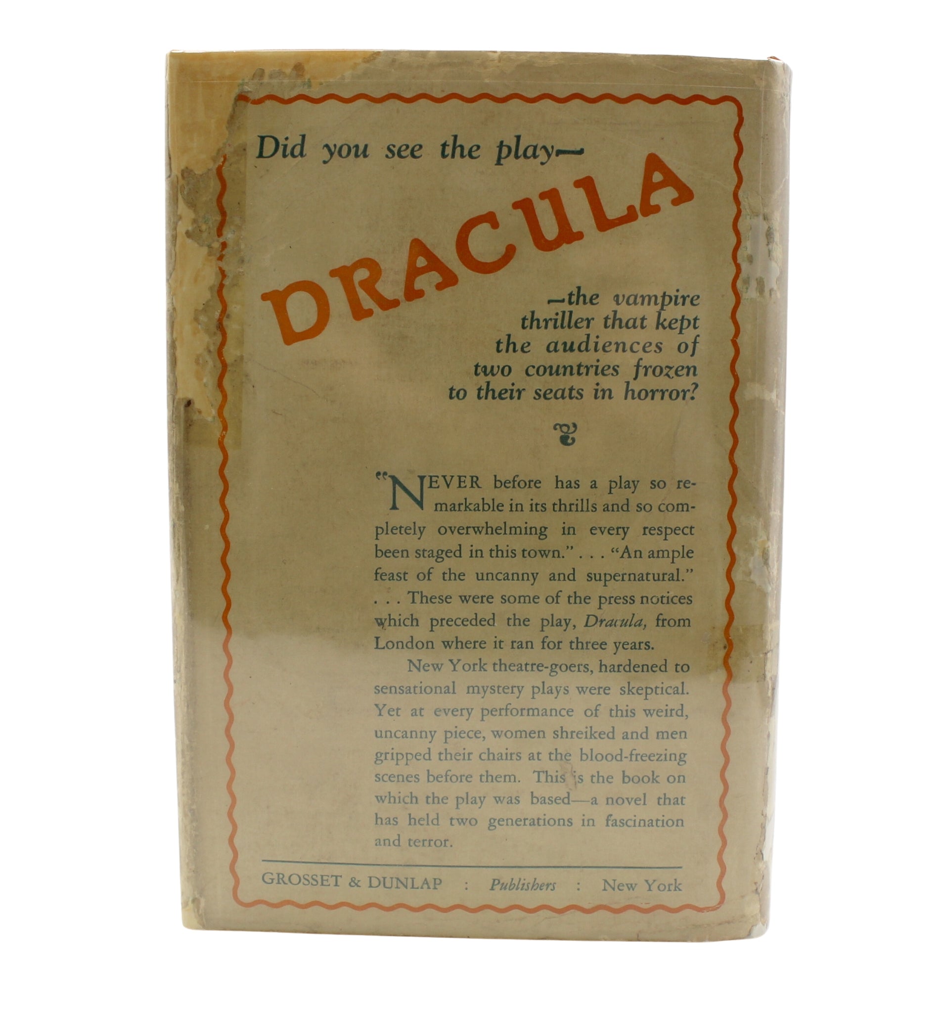 Dracula by Bram Stoker, First Grosset & Dunlap Edition, 1927 - The Great Republic