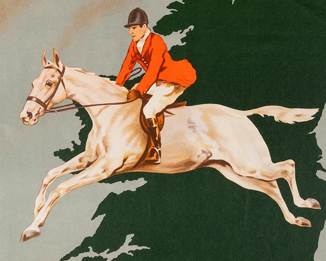 "Dublin Horse Show" Pan American Vintage Poster by Olive Whitmore, 1954 - The Great Republic