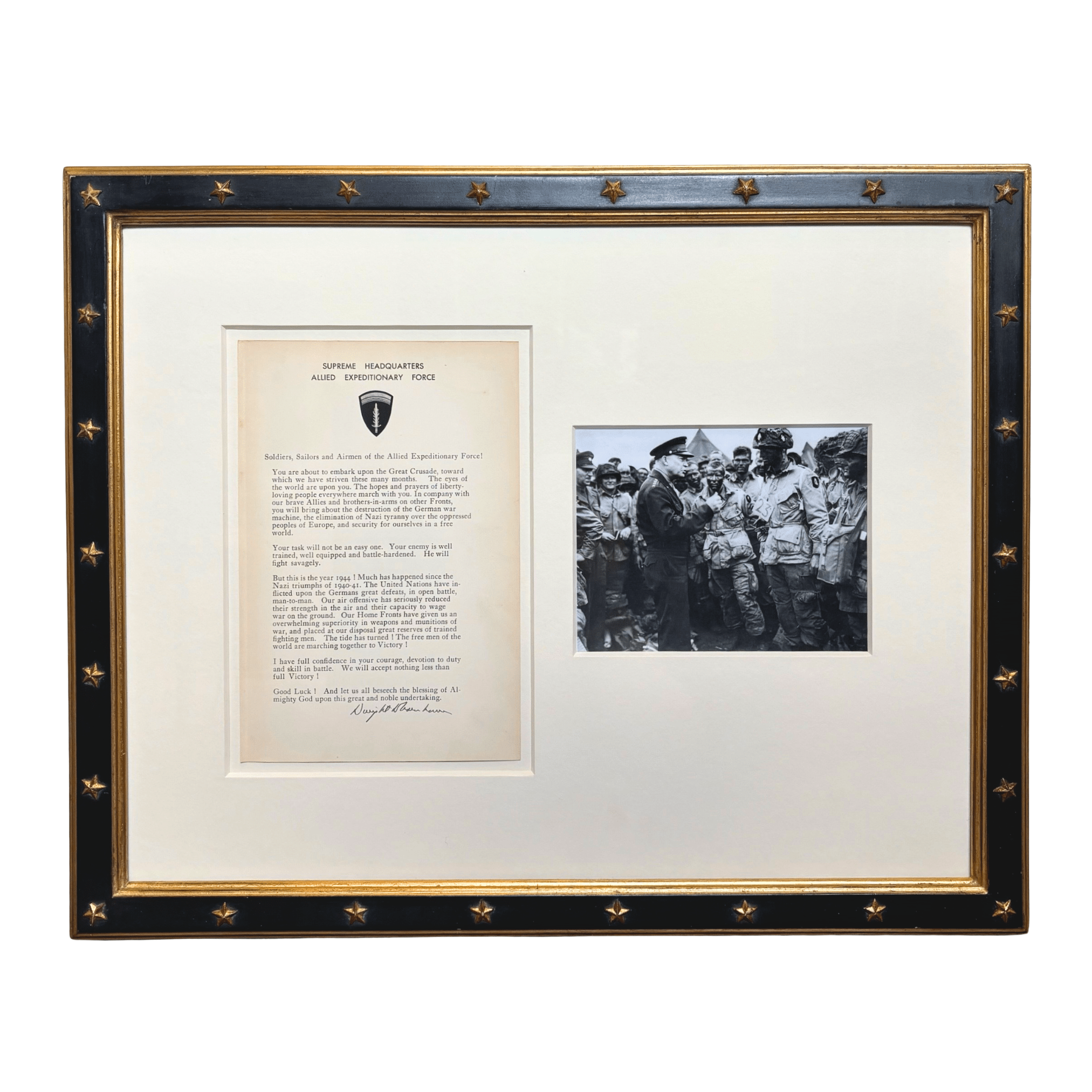 Dwight D. Eisenhower Signed D - Day Order, 1948 - The Great Republic