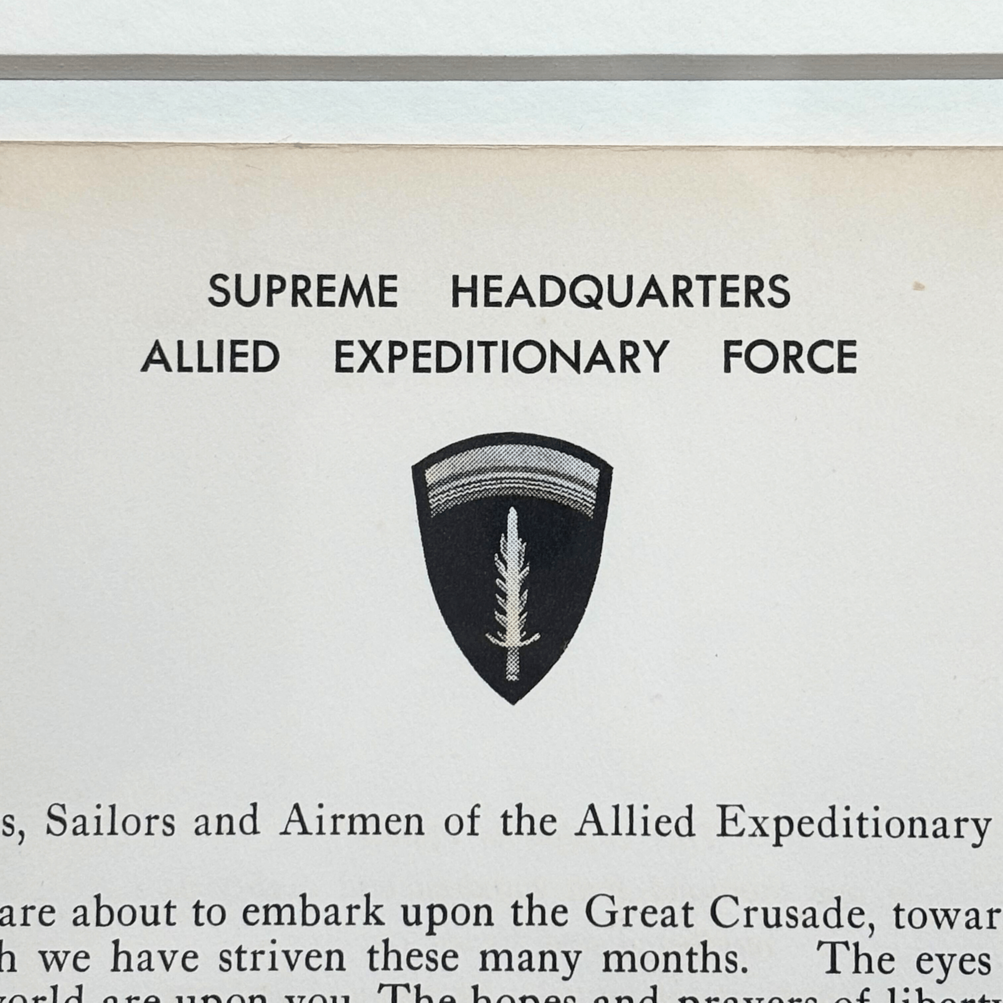 Dwight D. Eisenhower Signed D - Day Order, 1948 - The Great Republic
