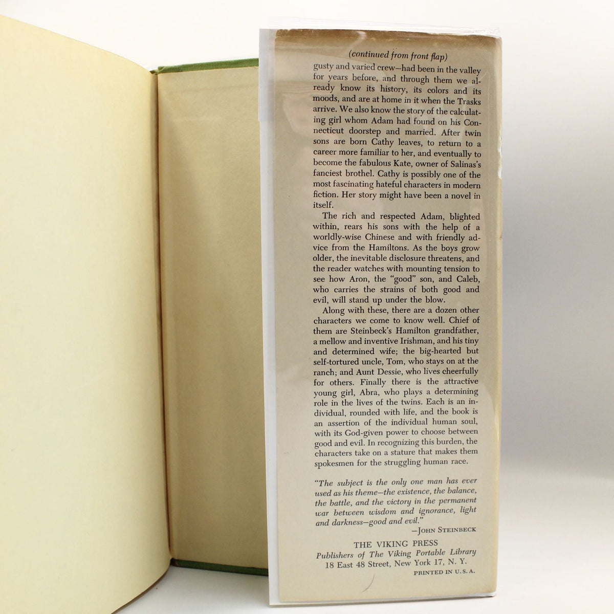 East of Eden by John Steinbeck, First Trade Edition, 1952 - The Great Republic
