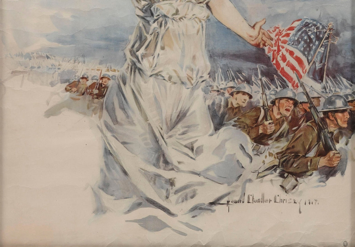 "Fight or Buy Bonds. Third Liberty Loan" Vintage WWI Poster by Howard Chandler Christy, 1917 - The Great Republic