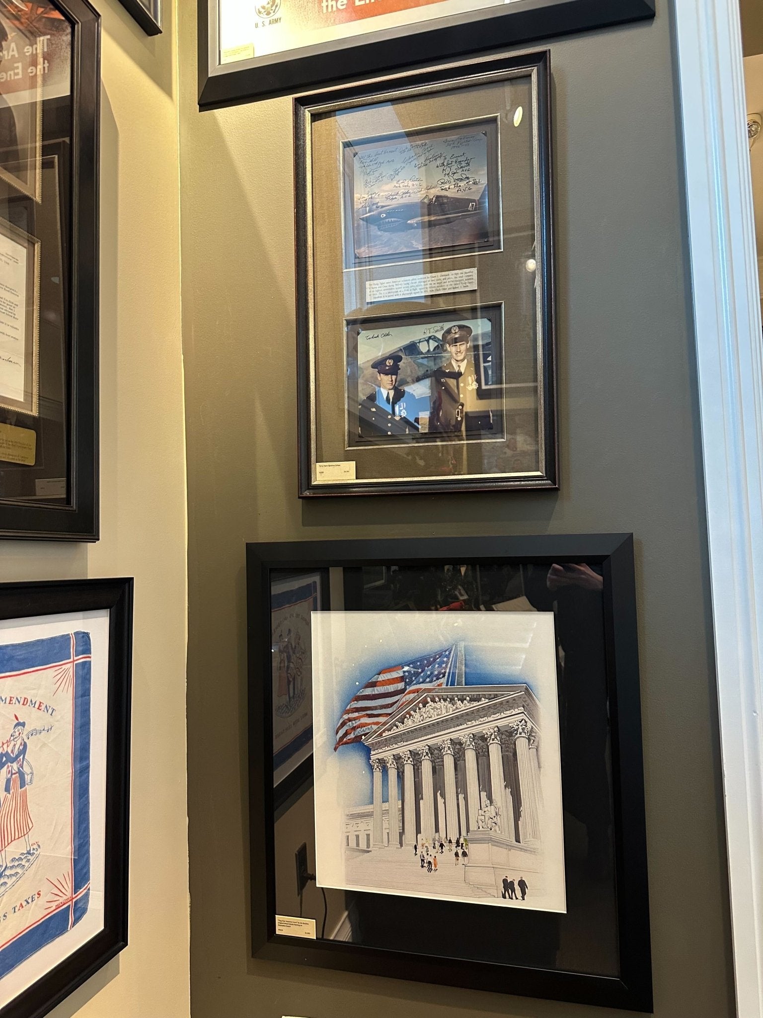 "Flag Over Supreme Court" by Jim Butcher, Original Mixed Media Painting on Illustration Board, 1983 - The Great Republic