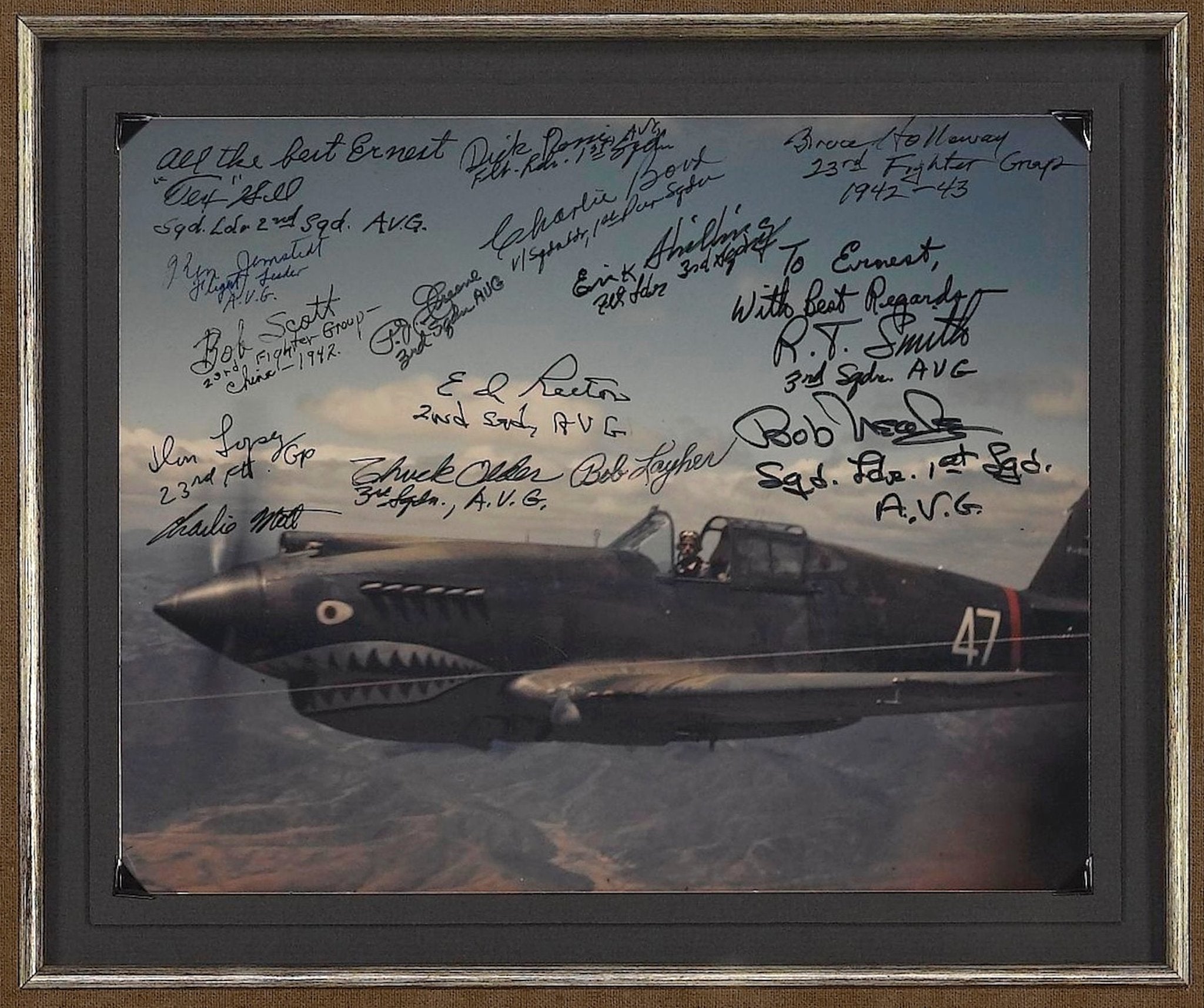 Flying Tigers Pilots' Signatures Collage - The Great Republic