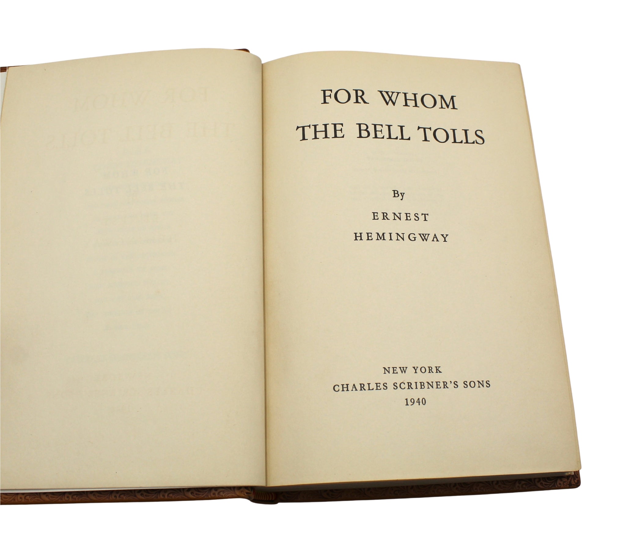 For Whom The Bell Tolls by Ernest Hemingway, First Edition, 1940 - The Great Republic