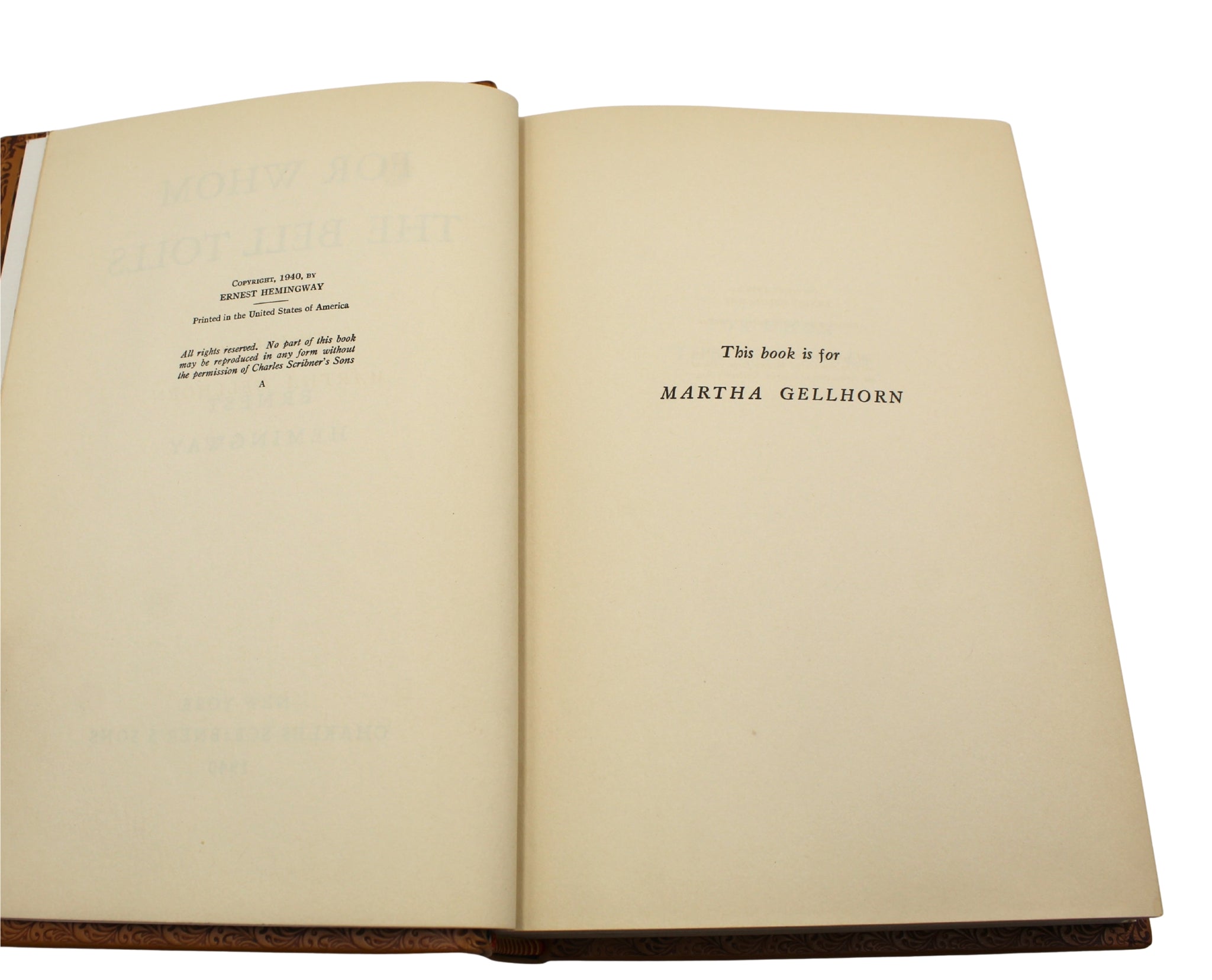 For Whom The Bell Tolls by Ernest Hemingway, First Edition, 1940 - The Great Republic