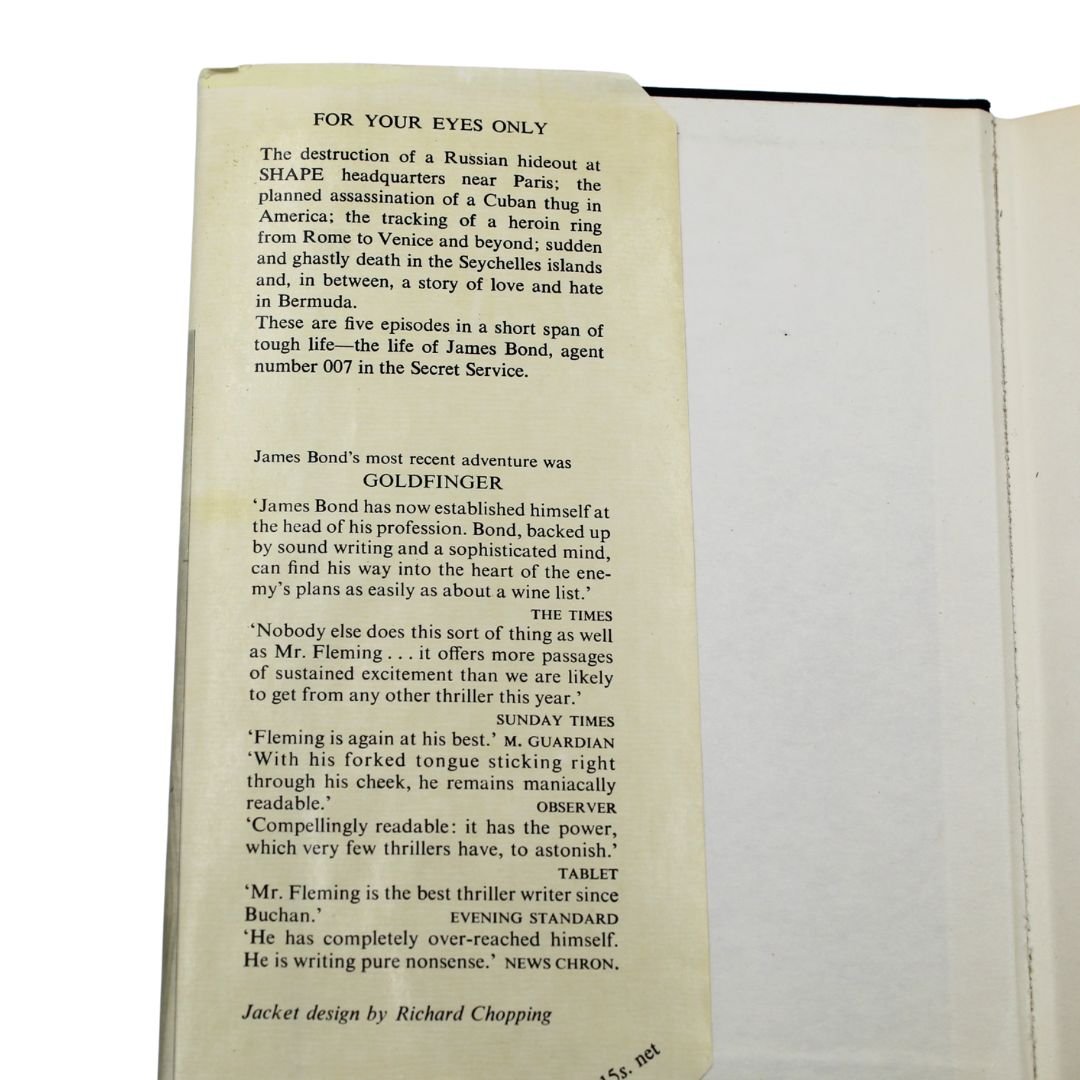 For Your Eyes Only by Ian Fleming, First Edition, First Printing, in Original Dust Jacket, 1960 - The Great Republic