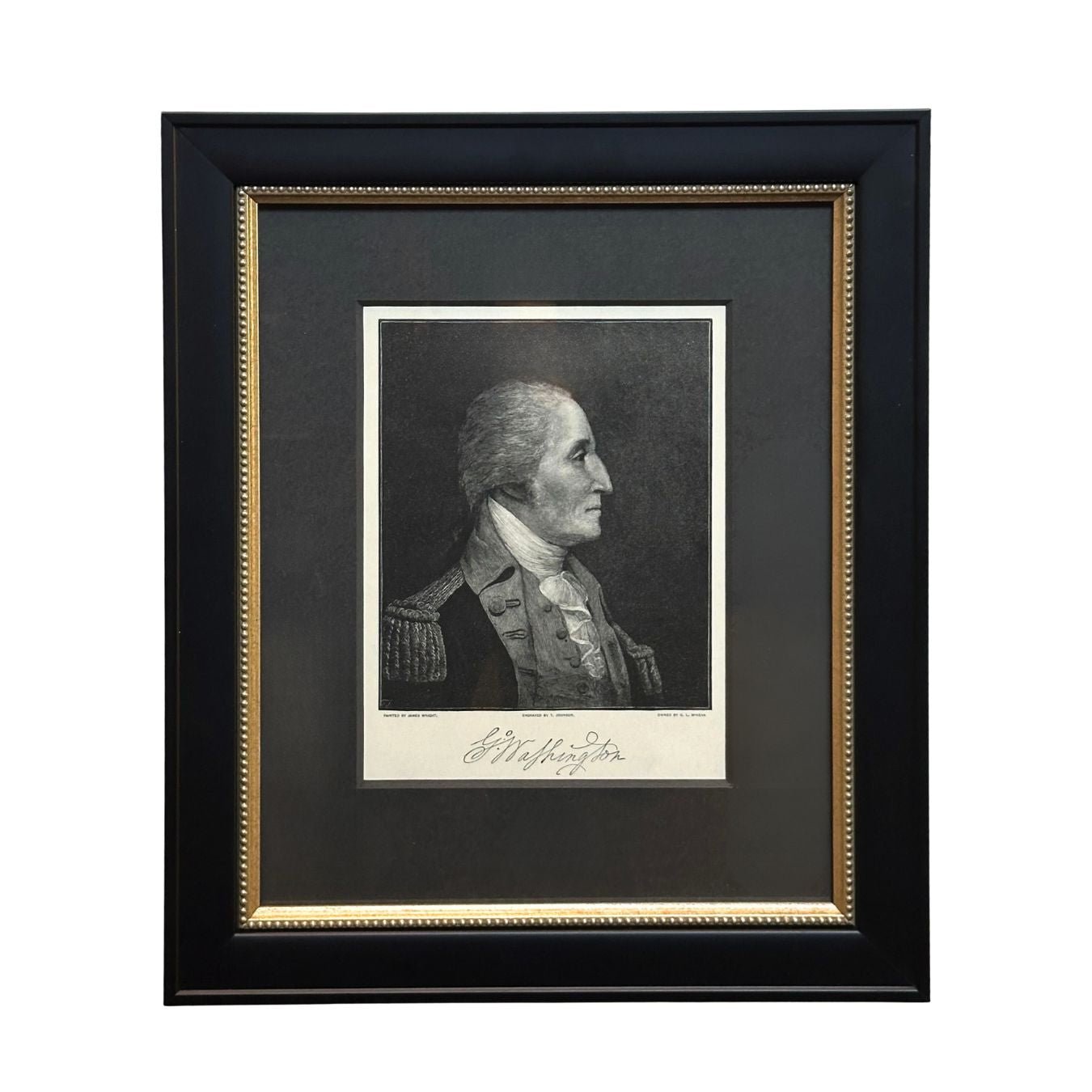 "G. Washington" Engraving by T. Johnson, after James Wright, 1890 - The Great Republic
