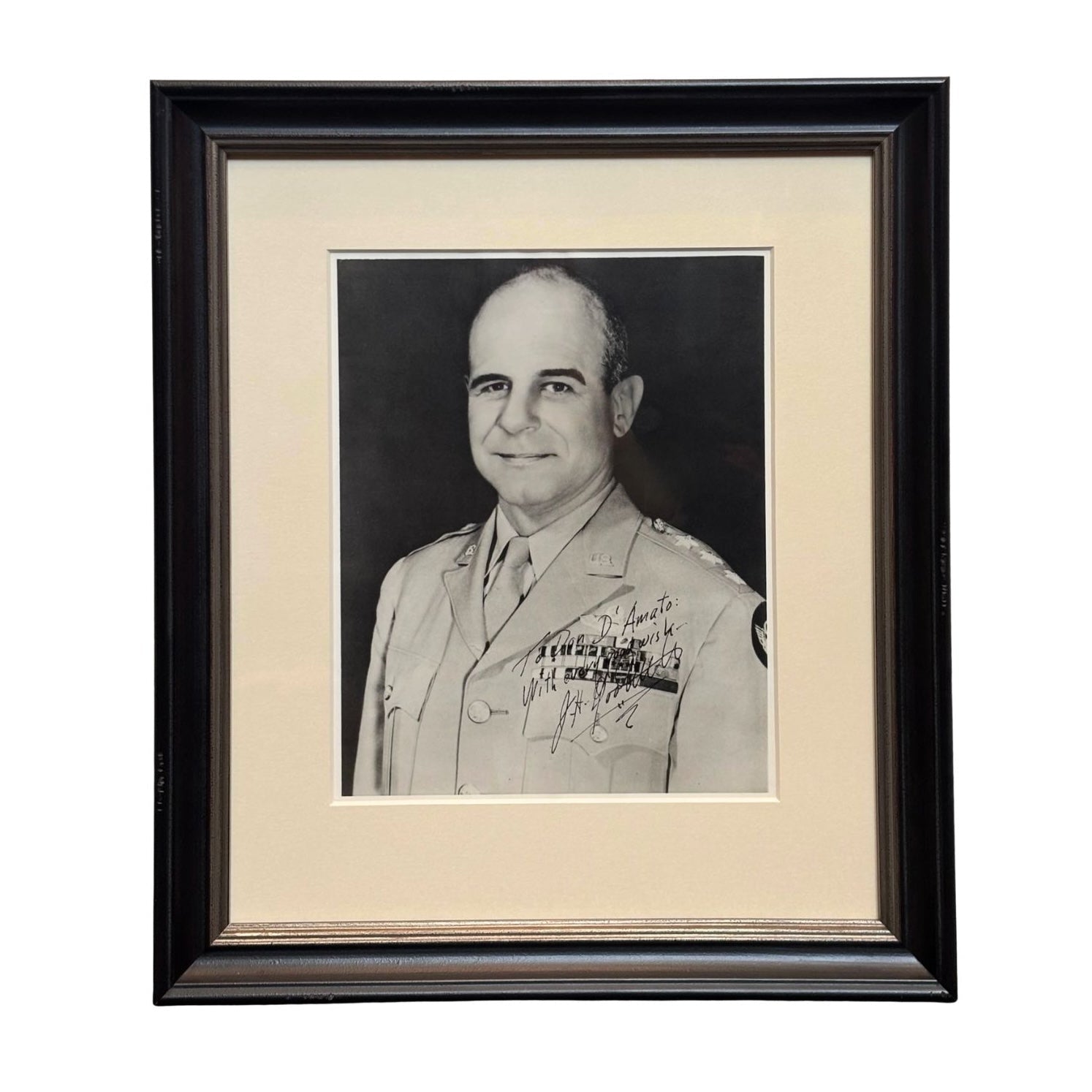 General James Doolittle Signed and Inscribed Photograph, to Don D'Amato - The Great Republic