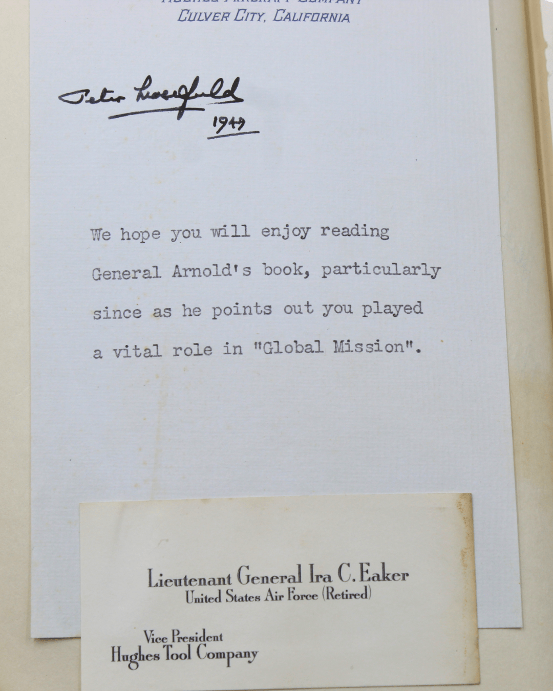 Global Mission by H. H. Arnold, Signed and Inscribed by Arnold, First Edition, 1948 - The Great Republic