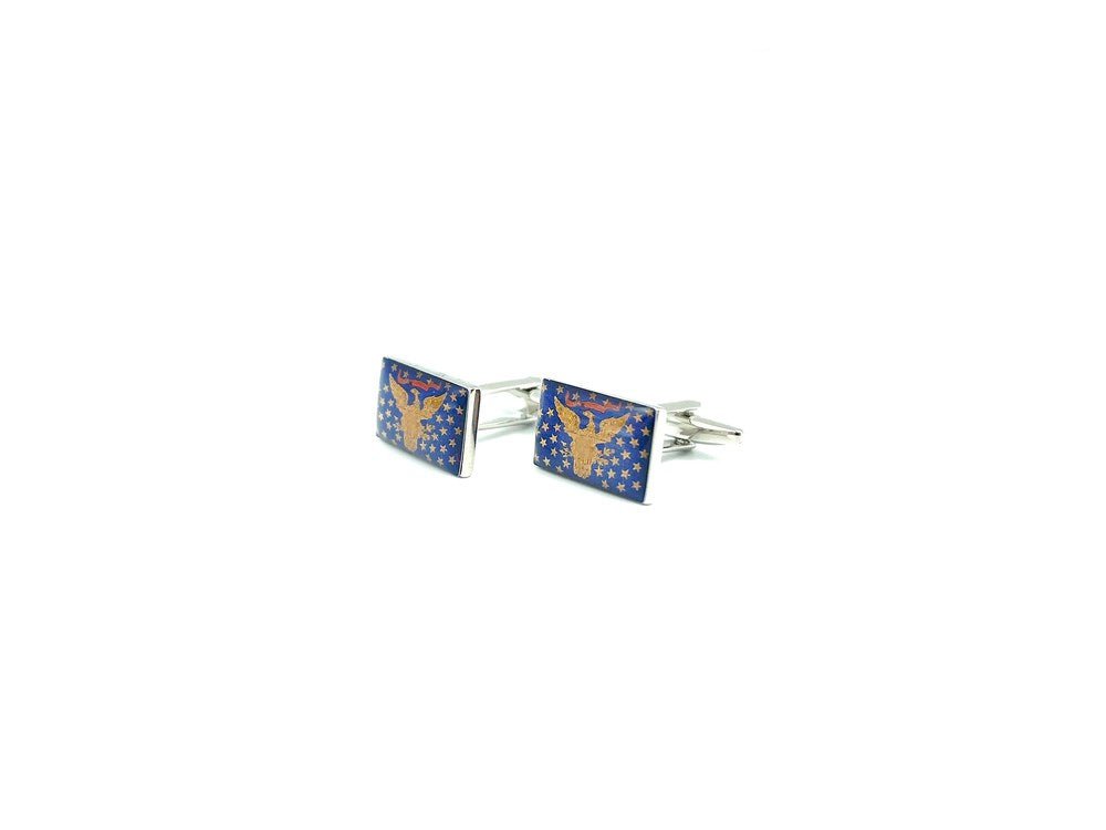 Golden Eagle Civil War Flag Cufflinks - The Great Republic