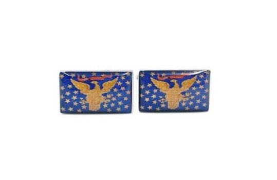 Golden Eagle Civil War Flag Cufflinks - The Great Republic