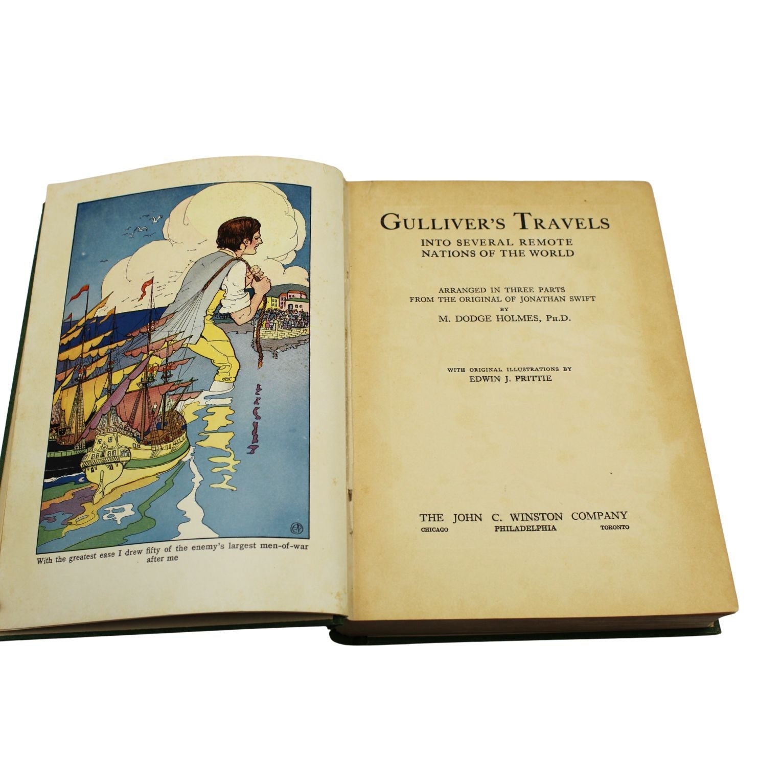 Gulliver's Travels, Arranged in Three Parts from the Original of Jonathan Swift by M. Dodge Holmes, Illustrated by Edwin J. Prittie, 1930 - The Great Republic