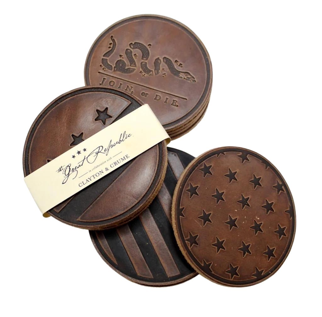 Handcrafted Leather Coasters - The Great Republic